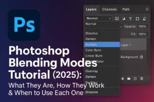 Photoshop Blending Modes Tutorial (2025): What They Are, How They Work & When to Use Each One
