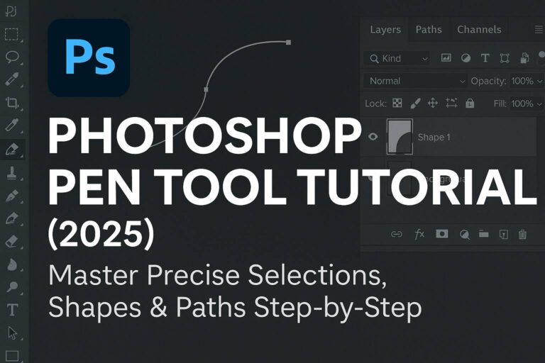 Photoshop Pen Tool Tutorial (2025): Master Precise Selections, Shapes & Paths Step-by-Step