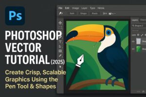 Photoshop Vector Tutorial (2025): Create Crisp, Scalable Graphics Using the Pen Tool & Shapes