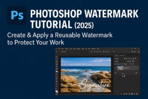 Photoshop Watermark Tutorial (2025): Create & Apply a Reusable Watermark to Protect Your Work